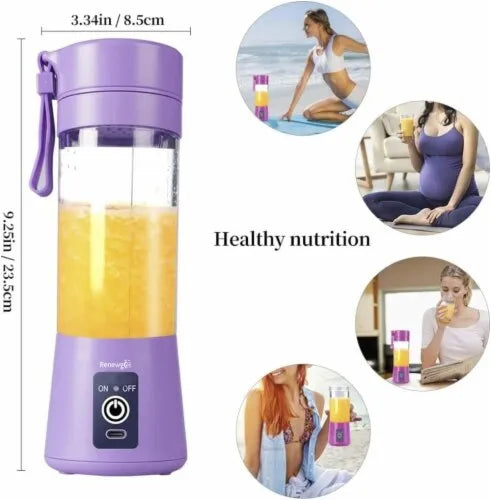 USB Rechargeable Juicer Blender 6 Blades Electric Blender Mini Portable