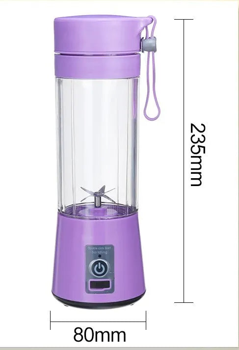 USB Rechargeable Juicer Blender 6 Blades Electric Blender Mini Portable